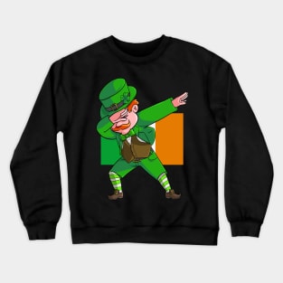 Dabbing Leprechaun St. Patricks Day Crewneck Sweatshirt